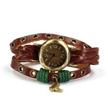 ZLYC BADE Ladies  Vintage Leather Wrap Around Bracelet Wrist Gift