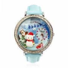 ZLYC Merry Christmas Lovely Snowman Leather