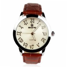 ZLYC Unisex Novelty Musical Note Vintage Brown Faux Leather Strap Wrist