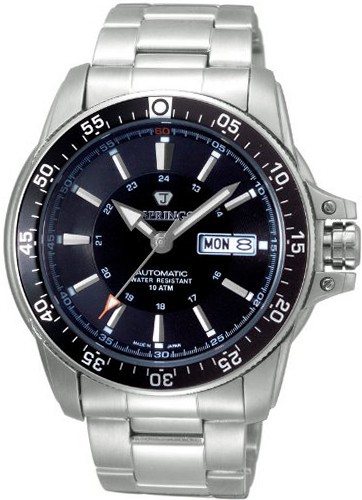 J Springs Automatic Sports with Silver Band and Black Dial, Men - All